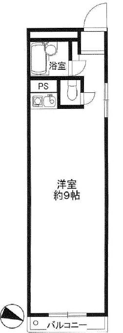 ツーディハウス(ワンルーム/3階)の間取り写真