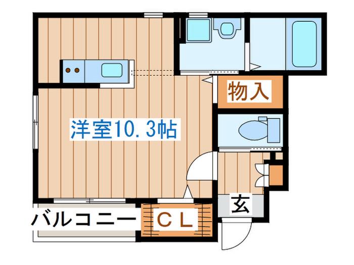 VOLVER T&M.VIII(ワンルーム/1階)の間取り写真