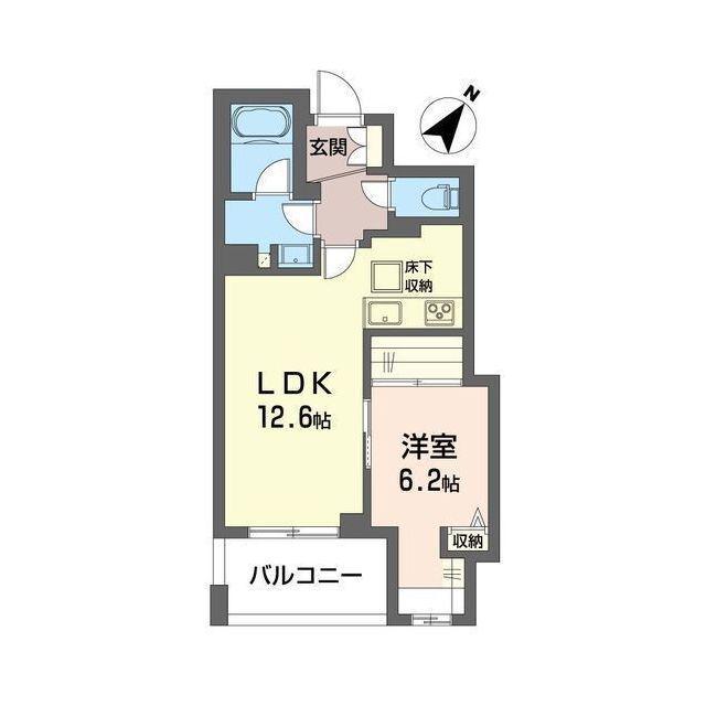 磯子区丸山1丁目マンション(1LDK/1階)の間取り写真