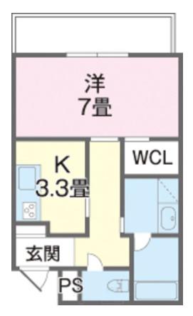 パークテラス(1K/1階)の間取り写真