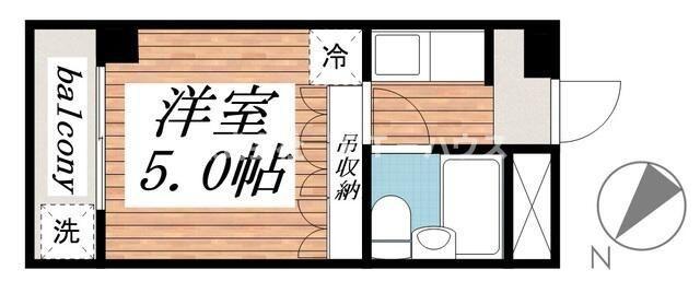 SIRIUS相之川(ワンルーム/2階)の間取り写真