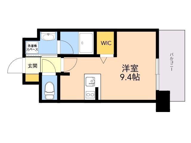 エンクレスト博多駅南BASE(ワンルーム/12階)の間取り写真