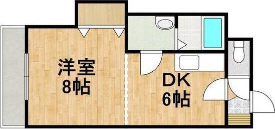 アクティブマンションΑ(1DK/1階)の間取り写真