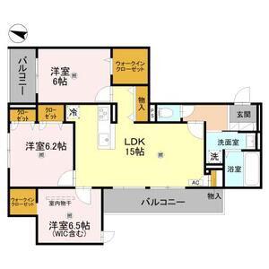 CORTE BREEZA御影(3LDK/3階)の間取り写真