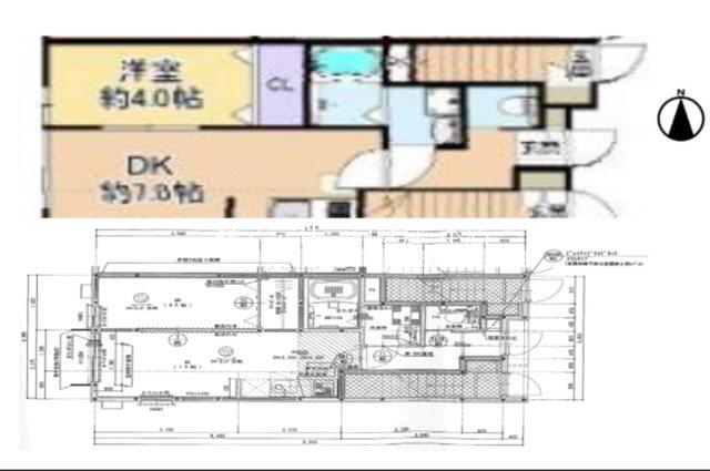 エスパーダ亀有(1DK/1階)の間取り写真