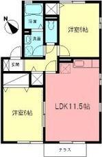 アーバンライフ(2LDK/1階)の間取り写真