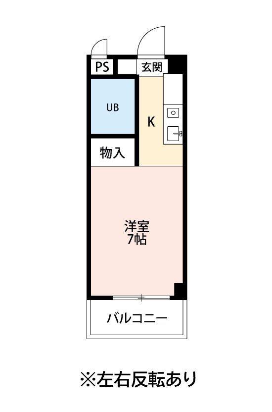 パティオ湘南(1K/2階)の間取り写真