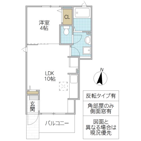 グリーンステージIII番館(1LDK/1階)の間取り写真