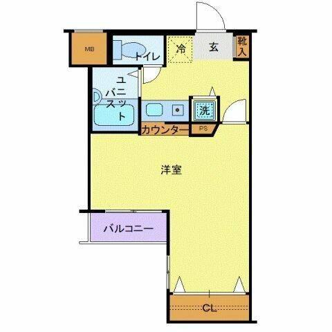 ロイヤルガーデン品川(1K/5階)の間取り写真