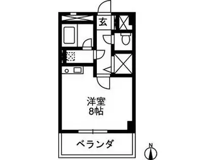 ユニオン・フラッツ(ワンルーム/3階)の間取り写真
