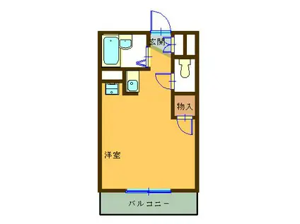 IL・CASTELLO小瀬(ワンルーム/3階)の間取り写真