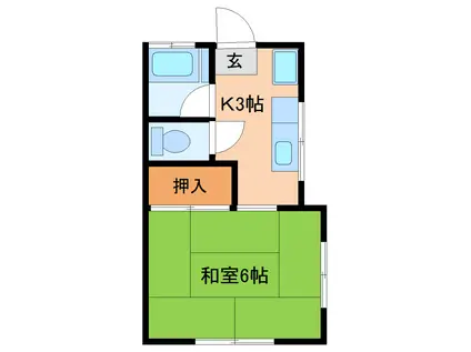 ルネッサンス郡山(1K/2階)の間取り写真