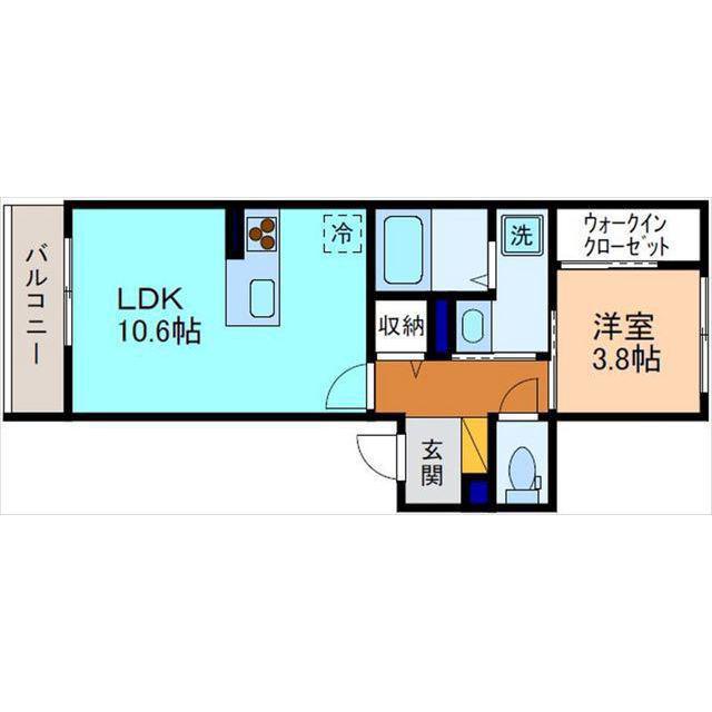KIII(1LDK/2階)の間取り写真