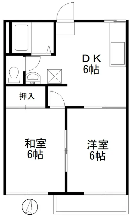 クレセントハイツ 1階階 間取り