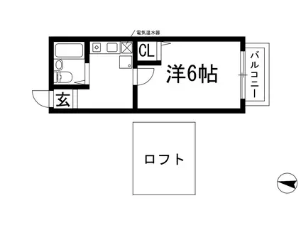 シティパル(1K/2階)の間取り写真