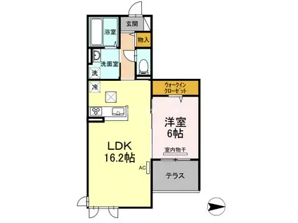 カトーナヴィラ(1LDK/1階)の間取り写真