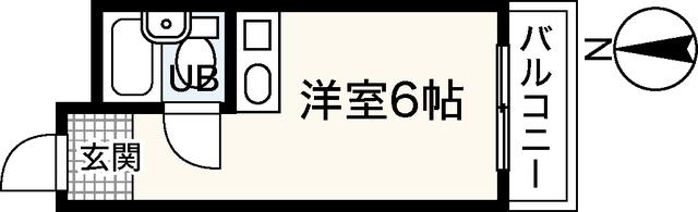 清水ビル(ワンルーム/4階)の間取り写真