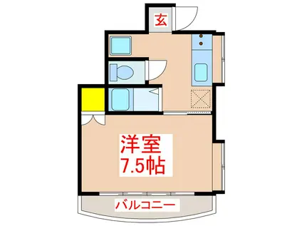宮秀ビル(1K/2階)の間取り写真