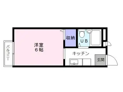 ラミア―ル鷹取(ワンルーム/1階)の間取り写真