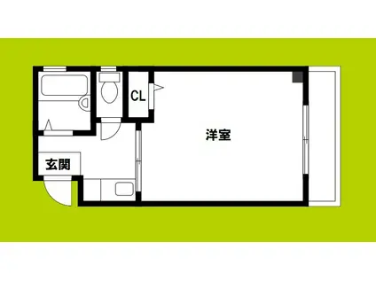 徳山ハイツ(1K/3階)の間取り写真