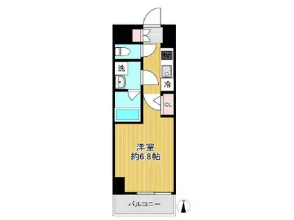 SHOKEN RESIDENCE横浜山手II(1K/3階)の間取り写真