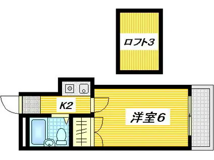 フィオーレ(1K/1階)の間取り写真