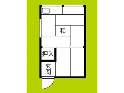 ミユキ荘(ワンルーム/3階)の間取り写真