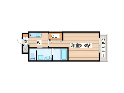 アントラ立町(1K/5階)の間取り写真