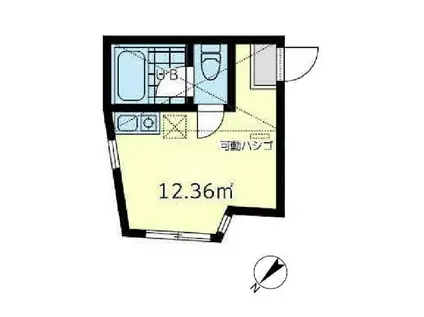 ユナイト根岸リモージュ(ワンルーム/1階)の間取り写真