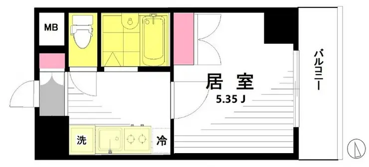 エクセリア神楽坂 2階階 間取り