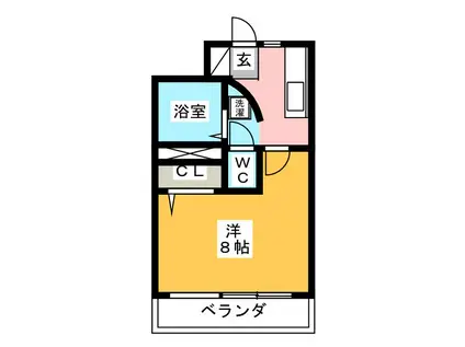 T-SQUARE(1K/2階)の間取り写真