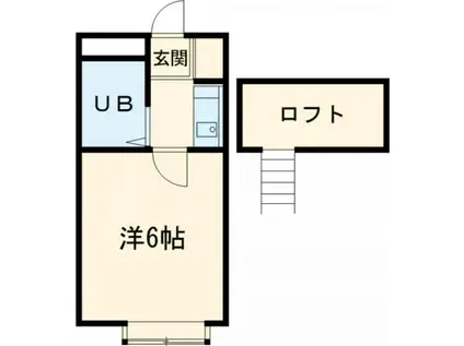コスモハイツ 多治見(1K/1階)の間取り写真
