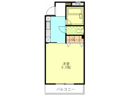 プレステージ高島(1K/3階)の間取り写真