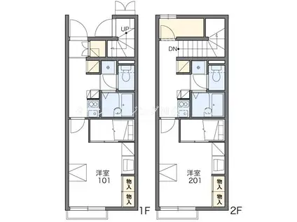 レオパレスカサグランデ(1K/1階)の間取り写真
