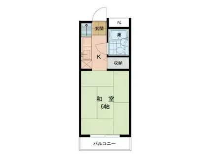 ハイツローネ(1K/2階)の間取り写真