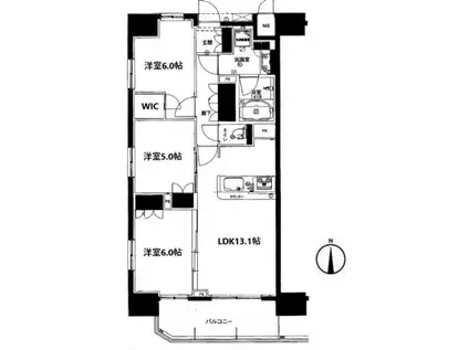 プレシス八王子(3LDK/8階)の間取り写真