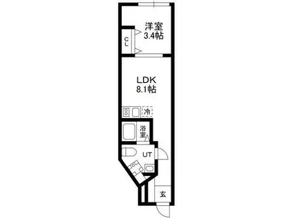 モンテ駒込(1LDK/2階)の間取り写真