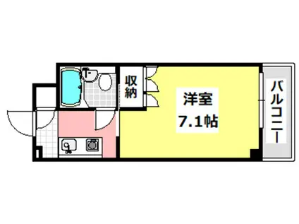 仲矢ハッピーハイツD棟(1K/2階)の間取り写真