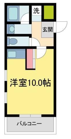 パルティール(1K/2階)の間取り写真