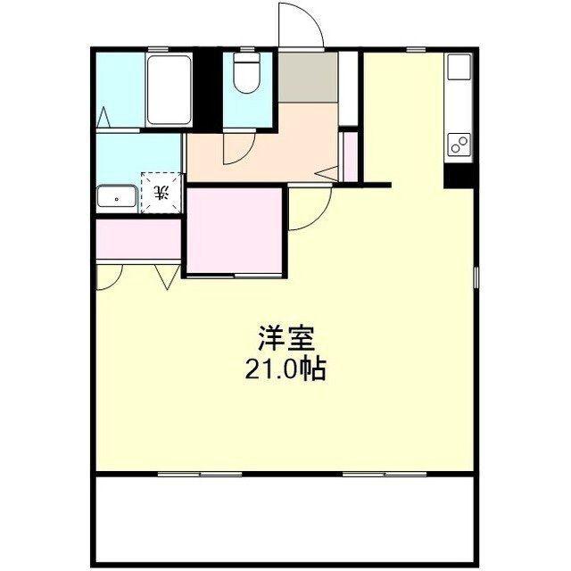 COURT CLAN A棟(ワンルーム/1階)の間取り写真