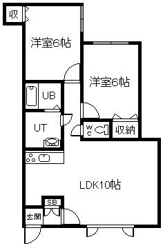 グランビア820(2LDK/2階)の間取り写真