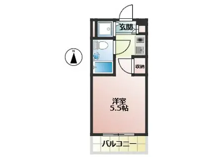 ワコーレ花小金井(ワンルーム/4階)の間取り写真