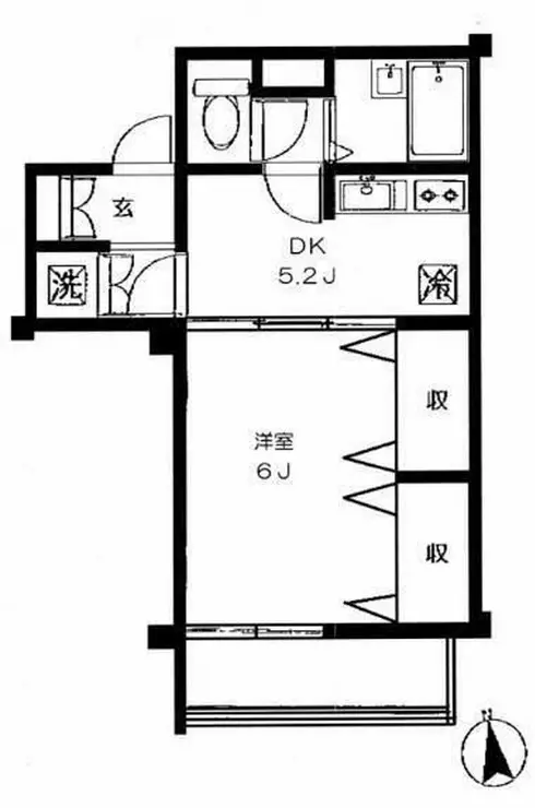 中銀弦巻マンシオン 3階階 間取り