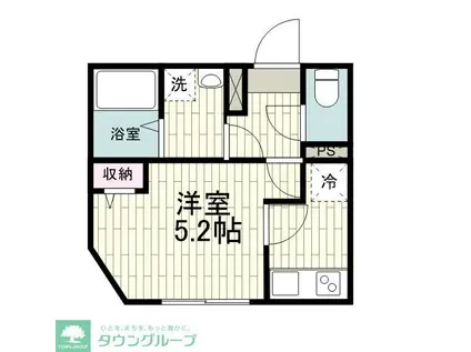 AGAS三軒茶屋(1K/1階)の間取り写真