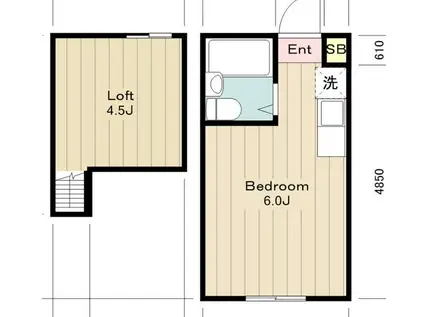 スパークルハイツ(1K/1階)の間取り写真