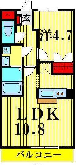 チュラ・ハウスII(1LDK/1階)の間取り写真