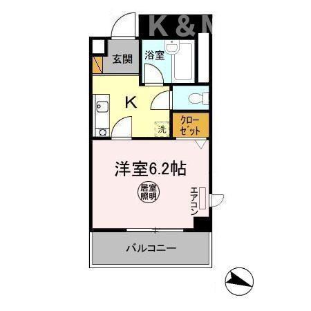 GMウエストハイツA棟(1K/5階)の間取り写真