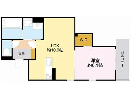 ブレッシア石神井公園(1LDK/2階)の間取り写真