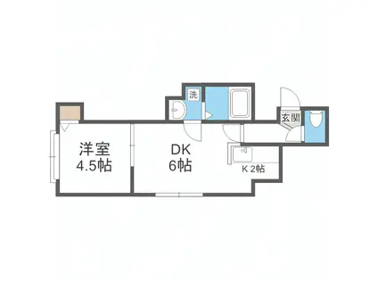 クレア壱番館(1LDK/2階)の間取り写真