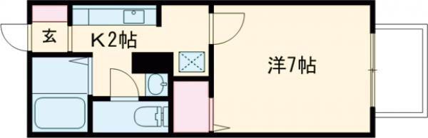 アプニールハイツ(1K/1階)の間取り写真